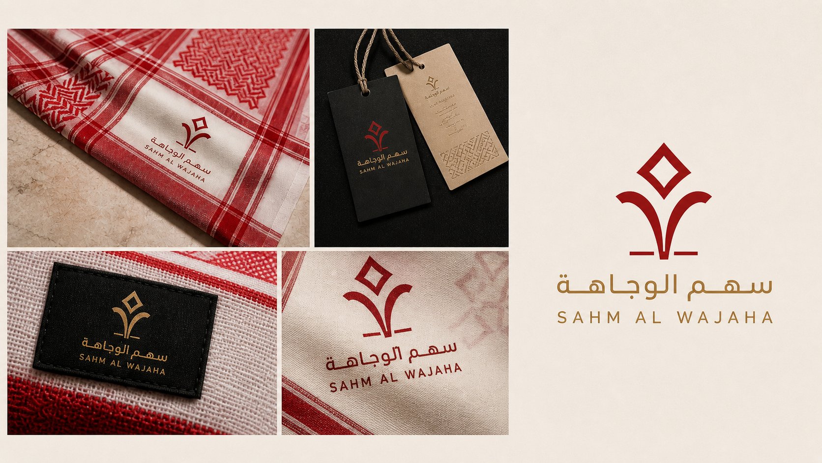 تطبيق الشعار على الشماغ والتاغات